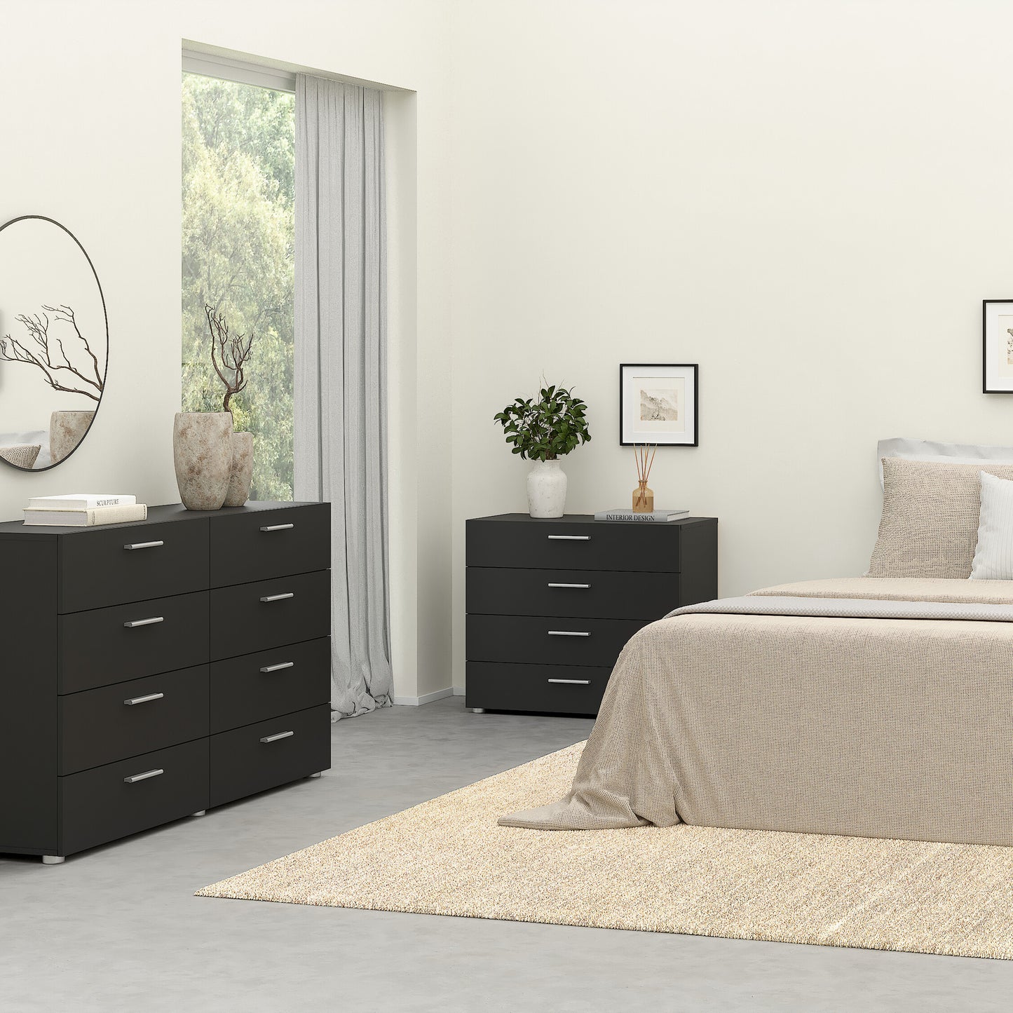 pepe chest of 4 drawers in black