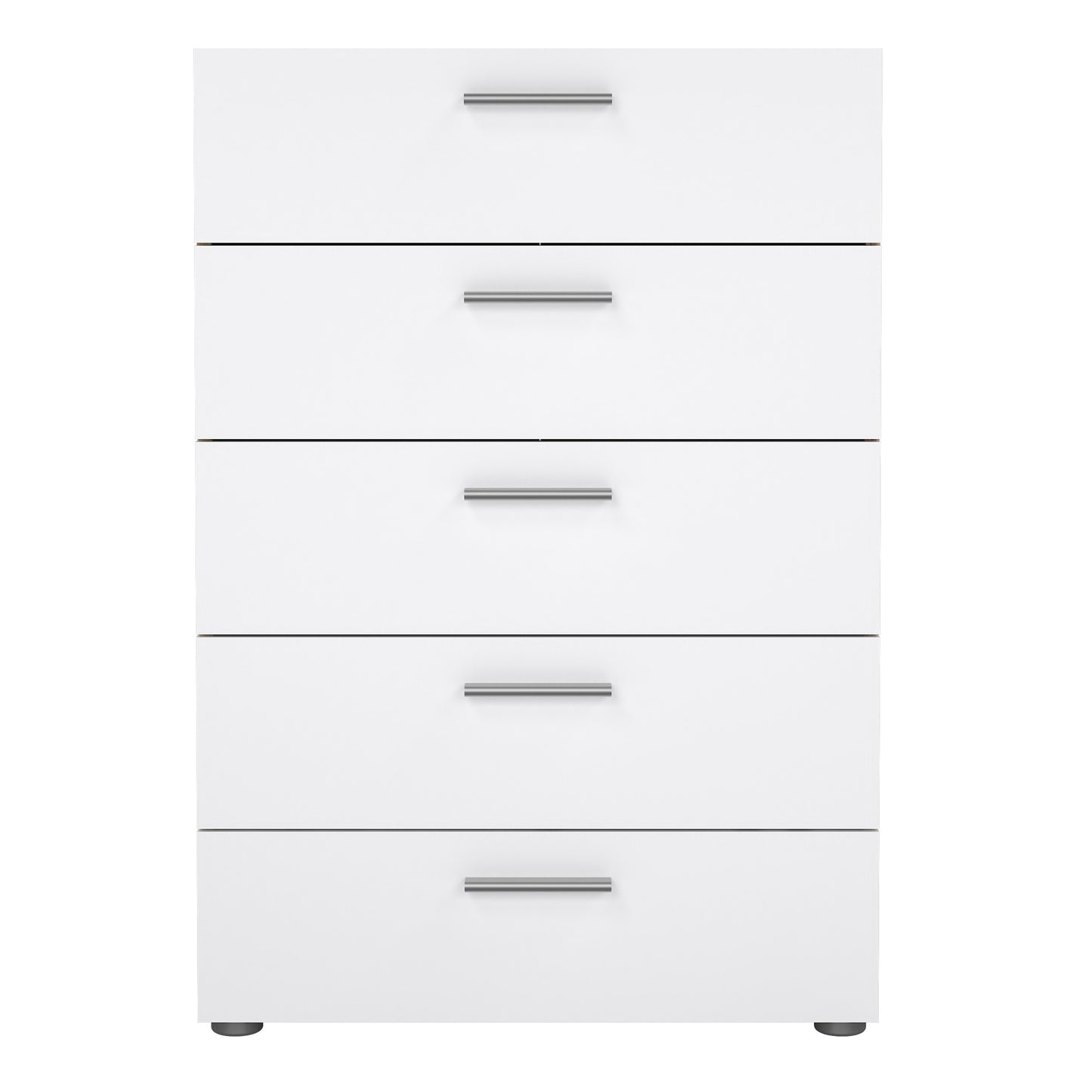 pepe chest of 5 drawers in oak with white high gloss