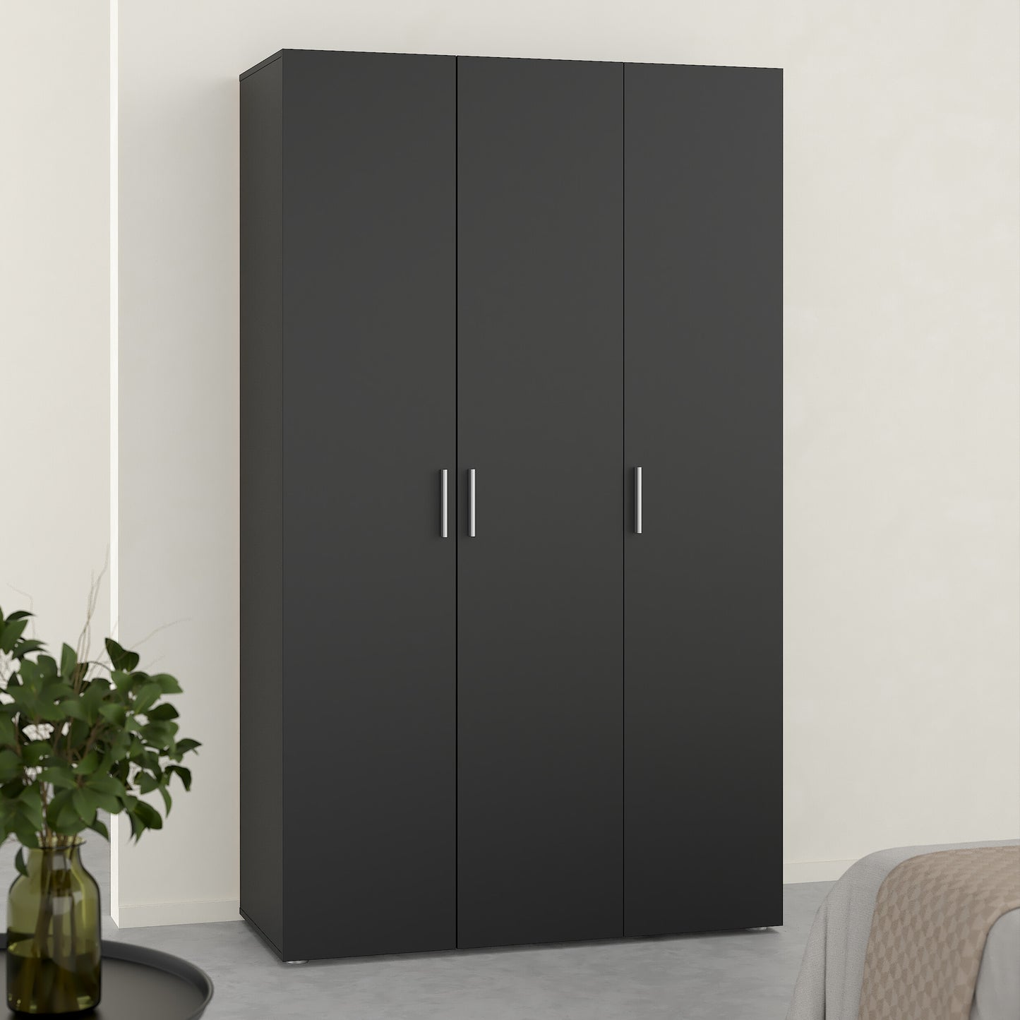 pepe wardrobe with 3 doors in black