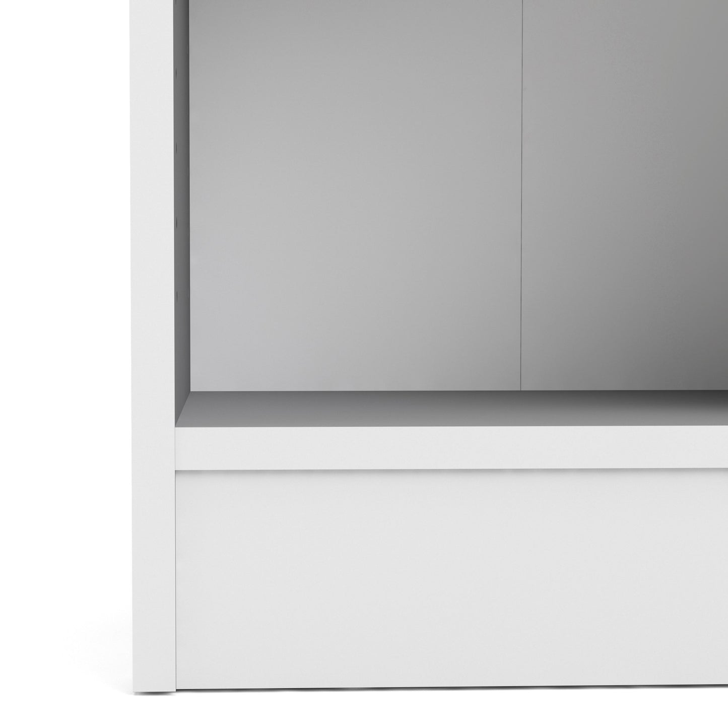 basic tall narrow bookcase (4 shelves) in white