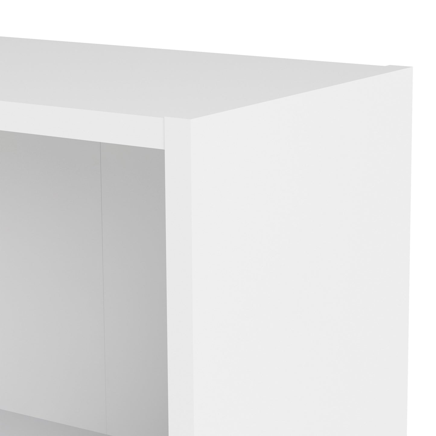 basic low wide bookcase (2 shelves) in white