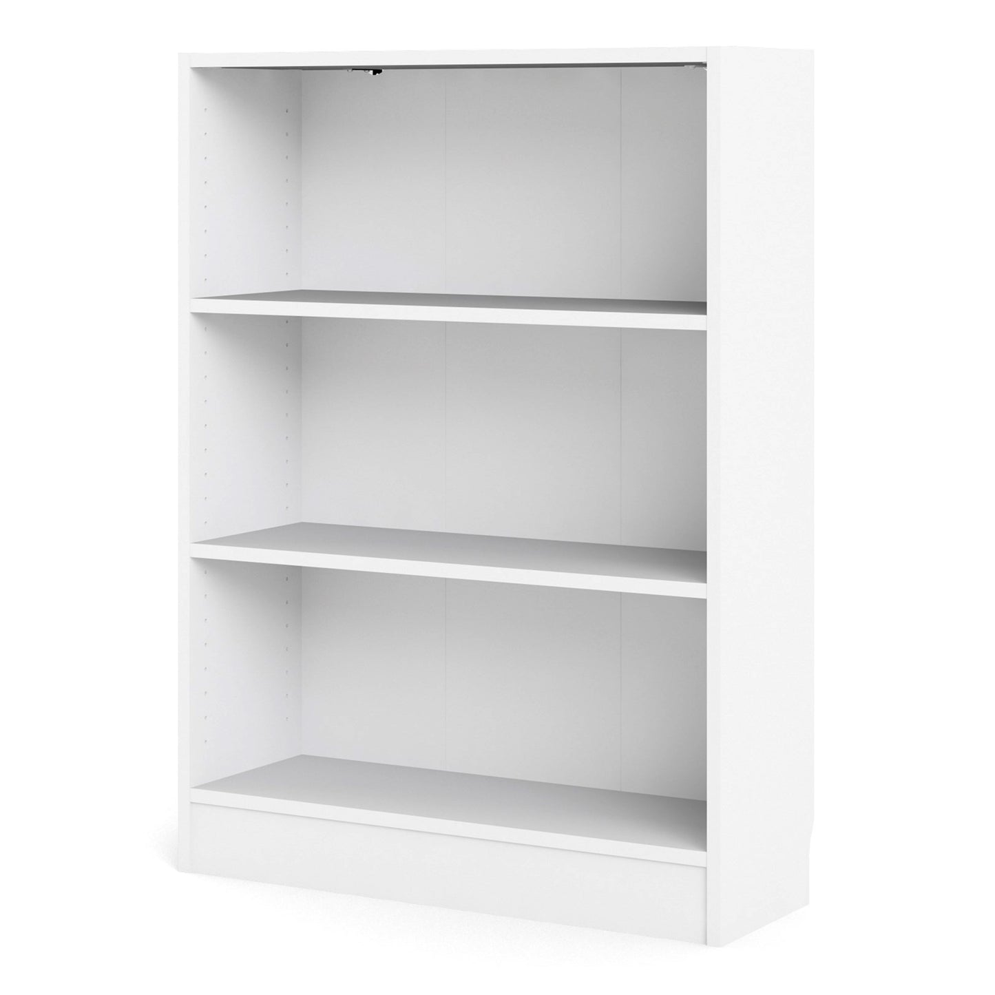 basic low wide bookcase (2 shelves) in white