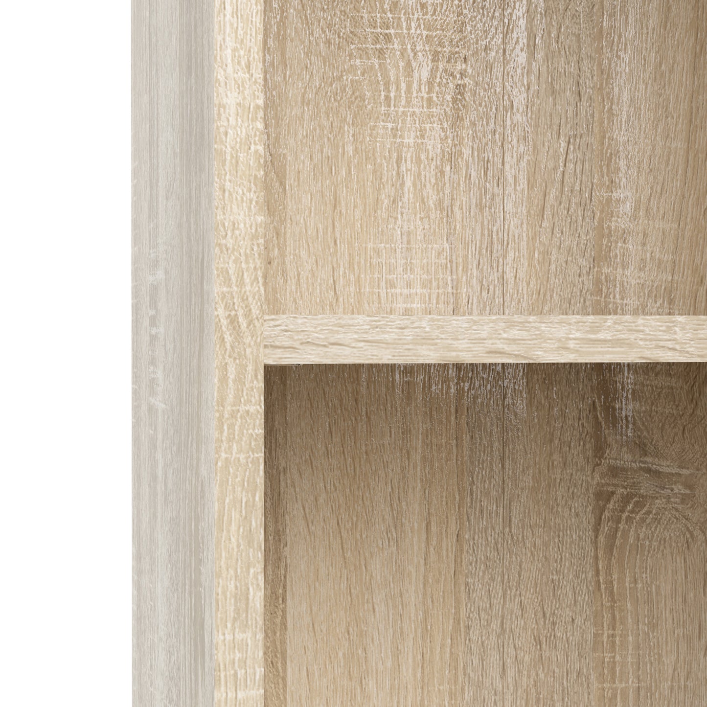 basic low wide bookcase (2 shelves) in oak