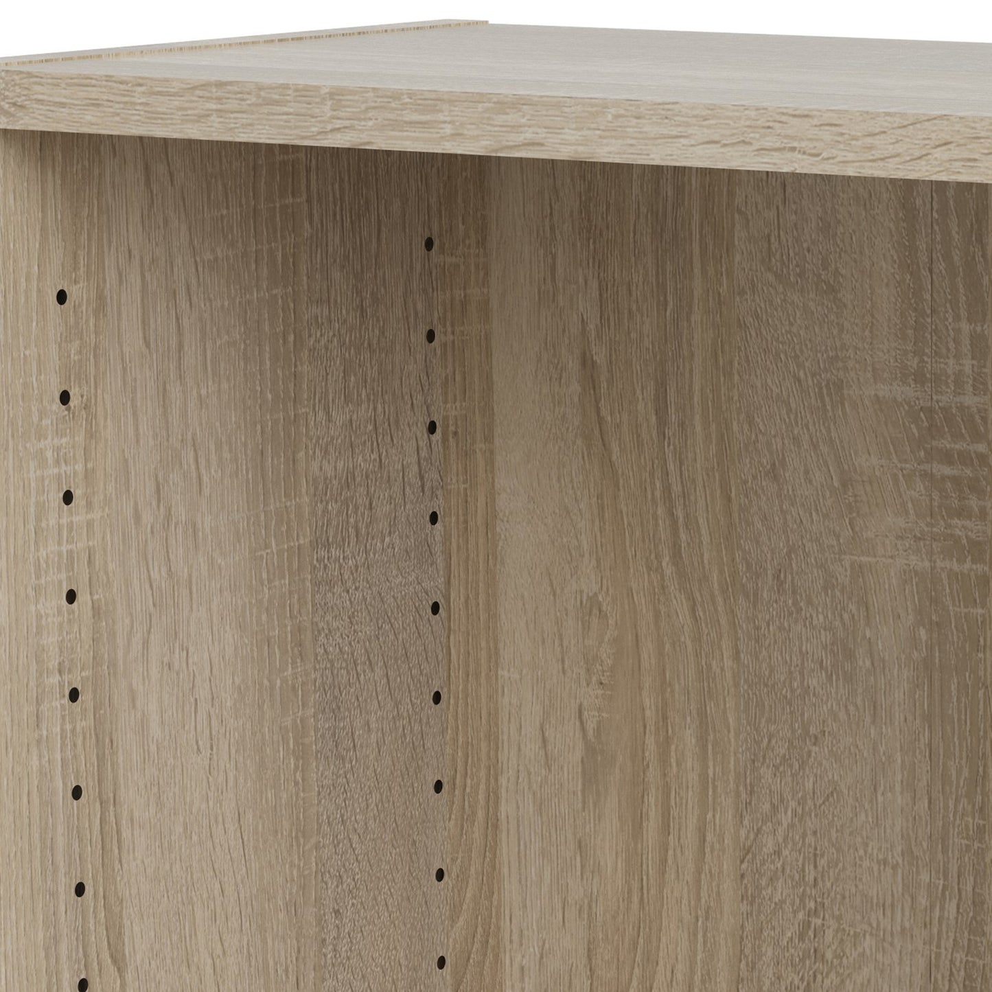 basic low wide bookcase (2 shelves) in oak