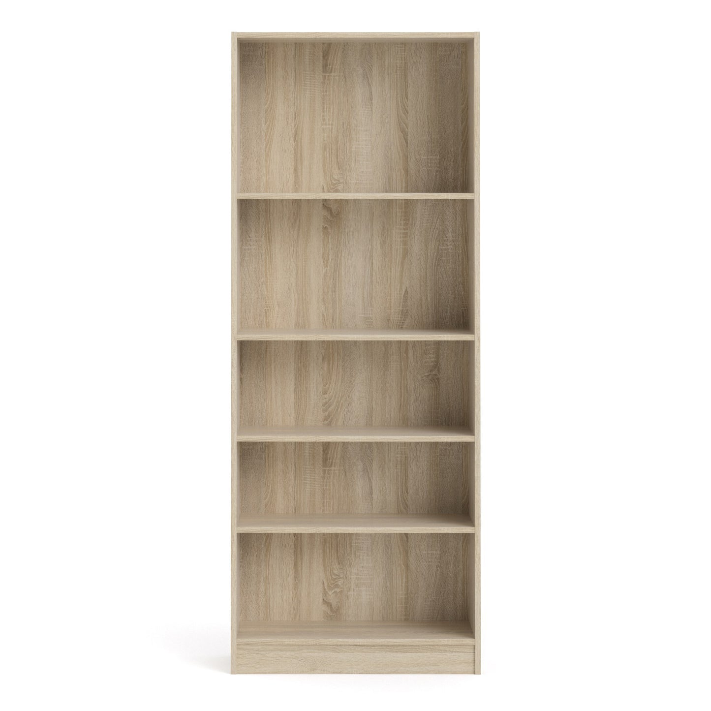 basic tall wide bookcase (4 shelves) in oak