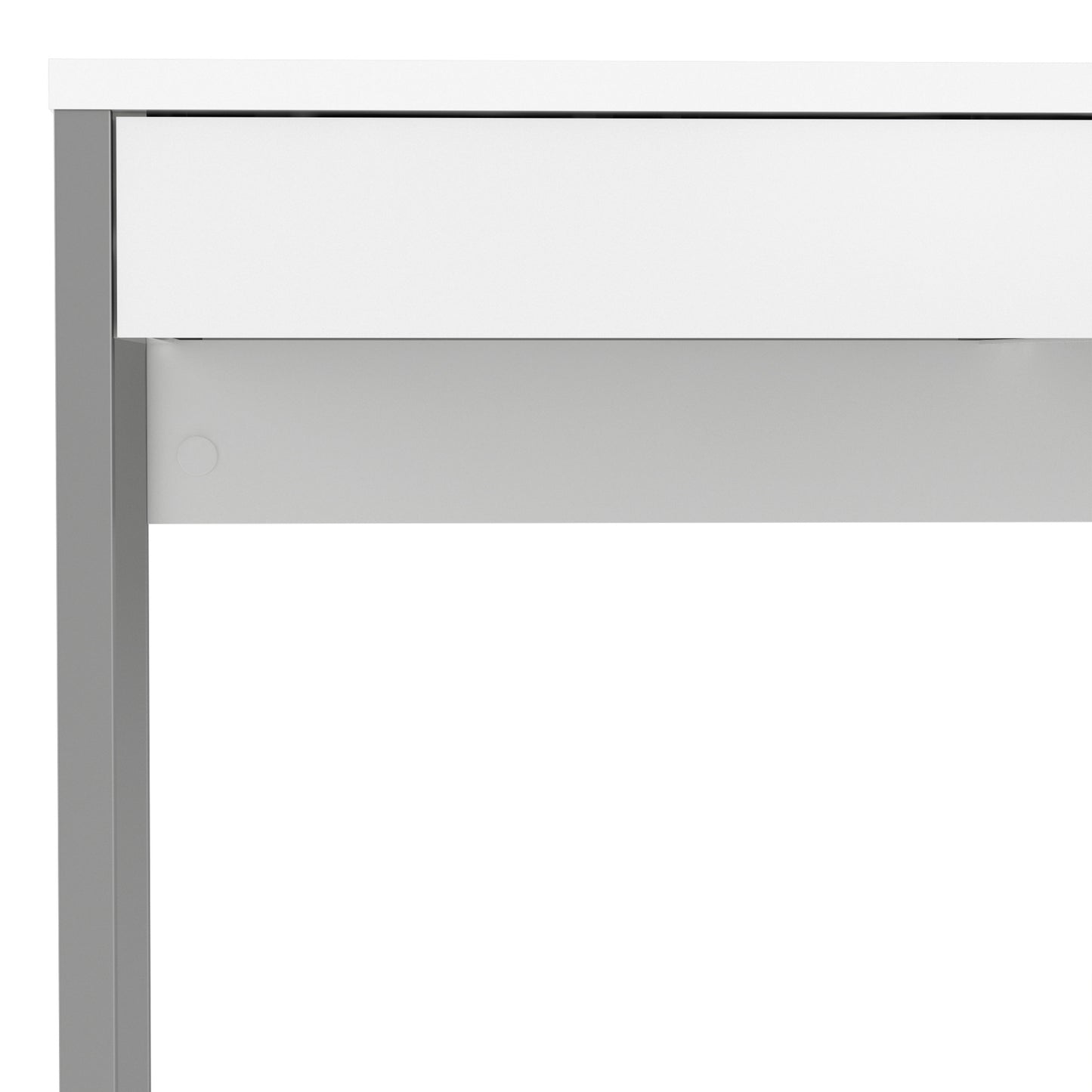 function plus desk 2 drawers in white high gloss