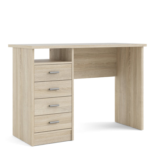 function plus 4 drawer desk in oak