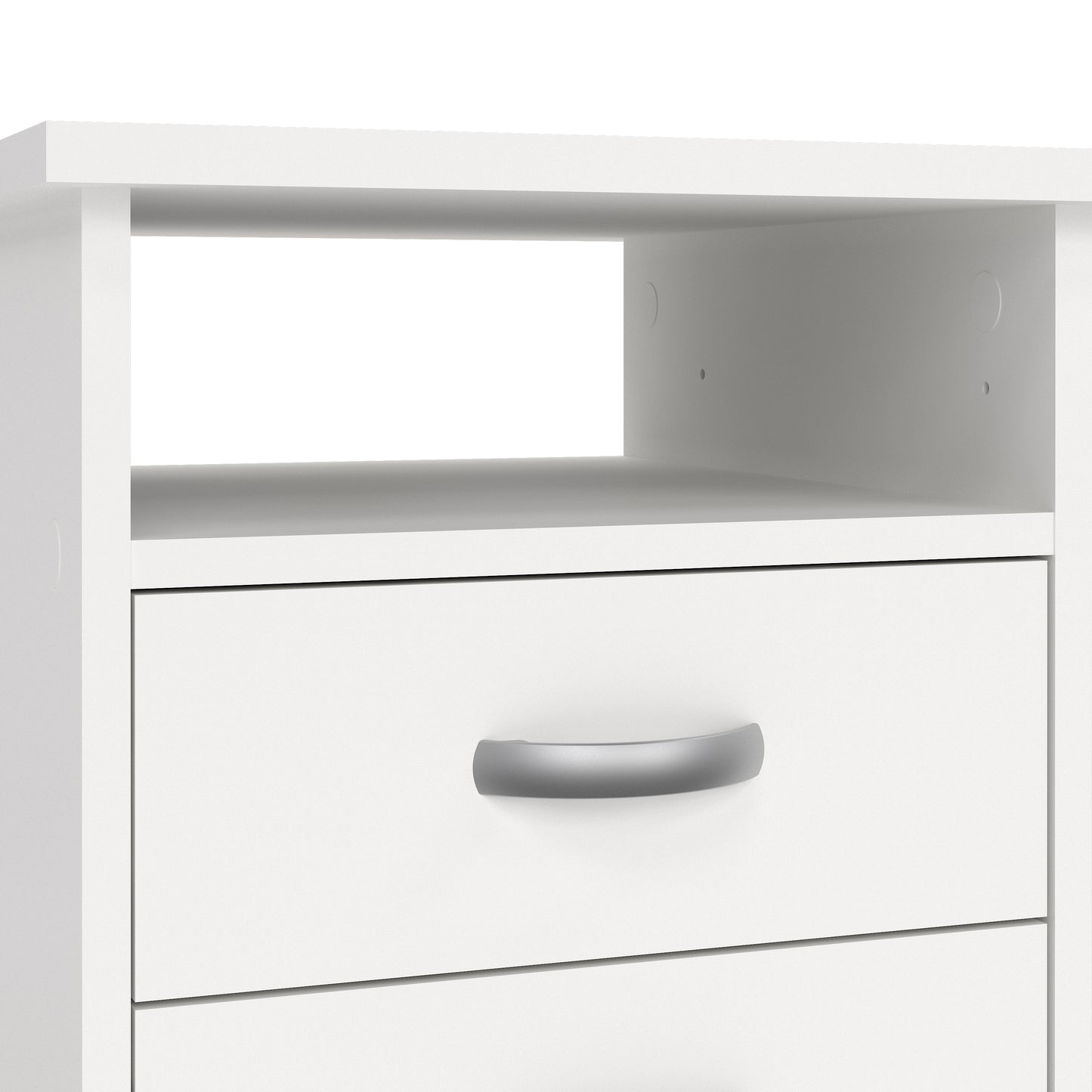 function plus desk 5 drawers in white