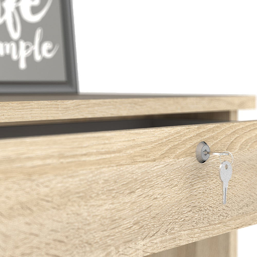 function plus desk 5 drawers in oak