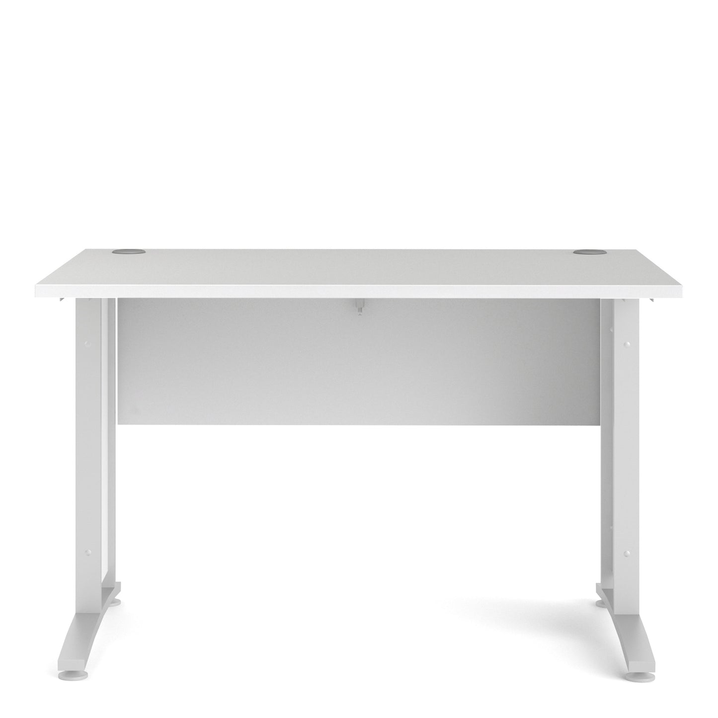 prima desk 120cm in white with white legs