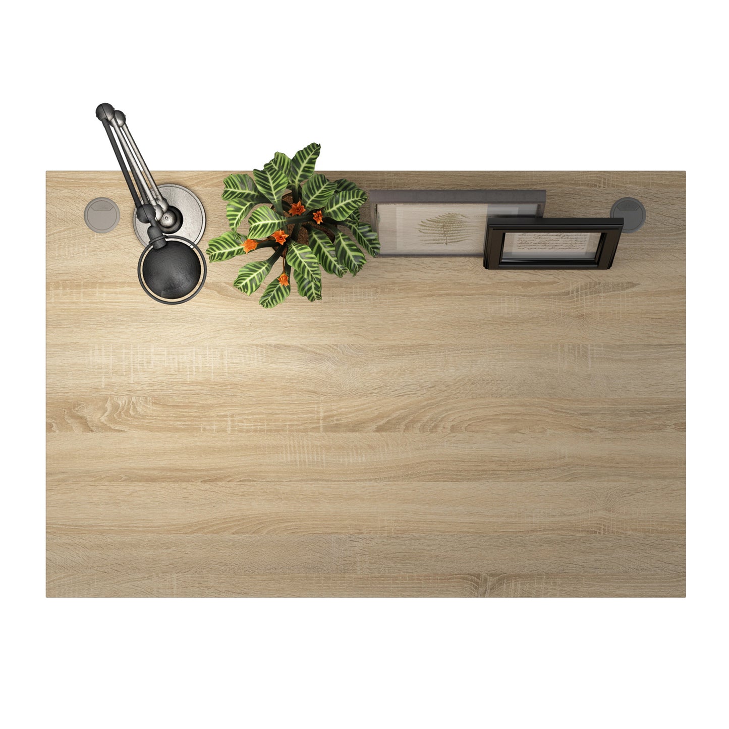 prima desk 120cm in oak with white legs
