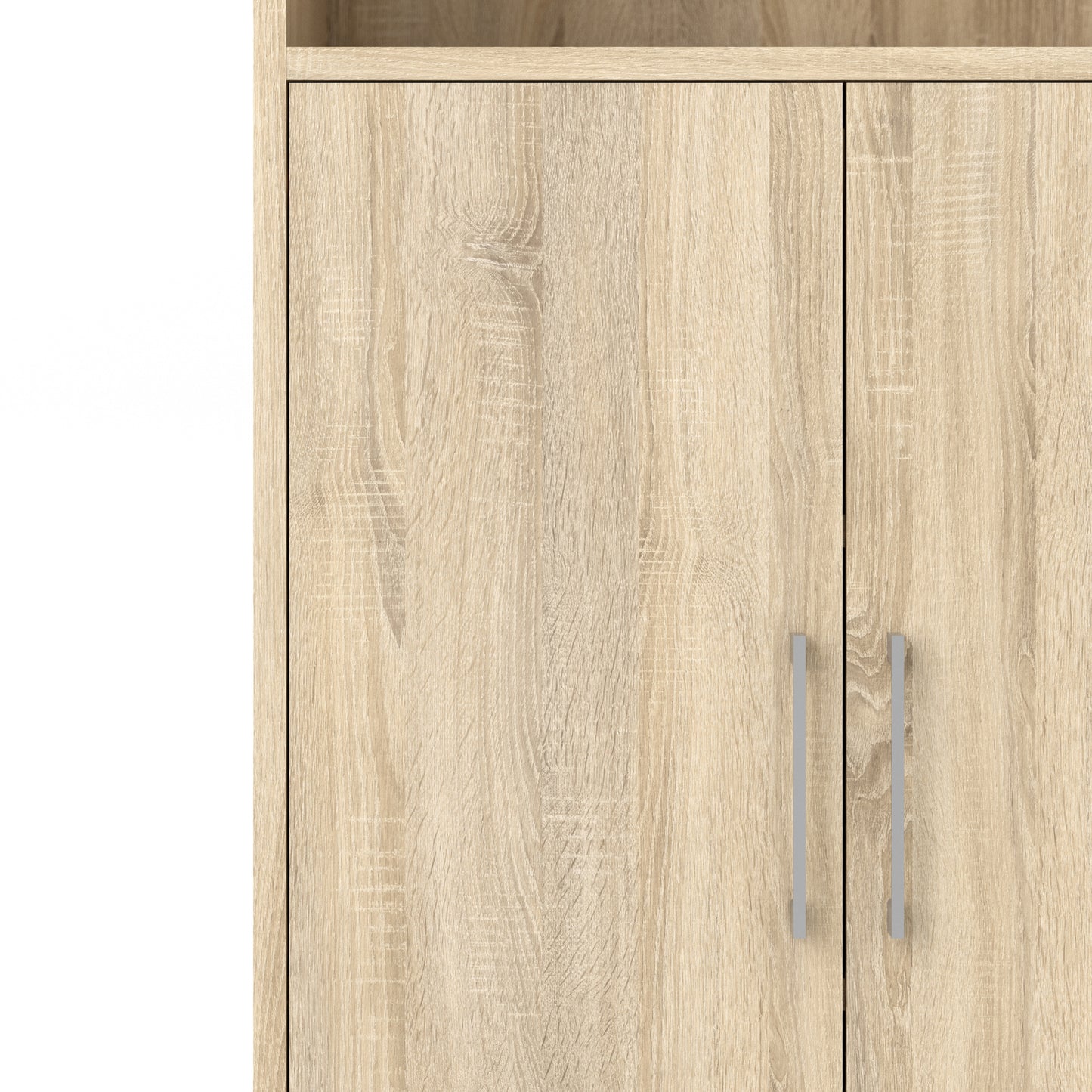 prima bookcase 3 shelves with 2 doors in oak