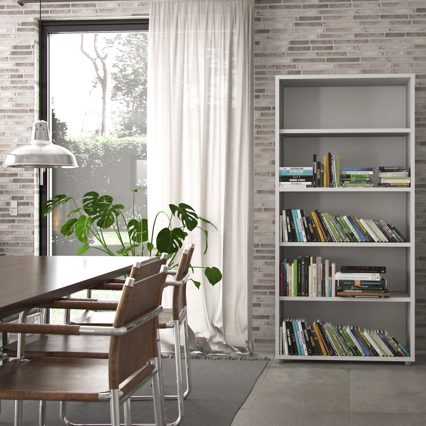 prima bookcase 4 shelves in white