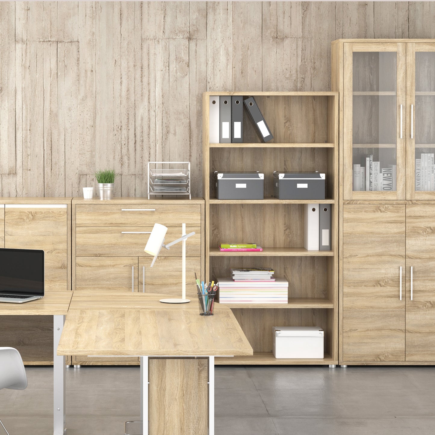 prima bookcase 4 shelves in oak