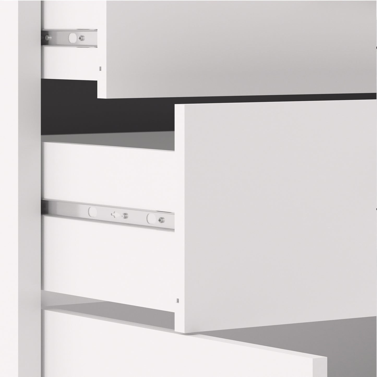 prima bookcase 3 shelves with 2 drawers 2 doors in white
