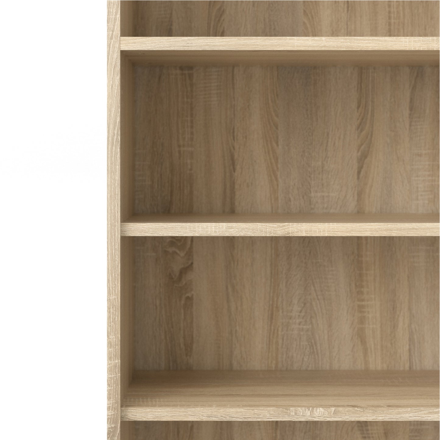 prima bookcase 3 shelves with 2 drawers 2 doors in oak
