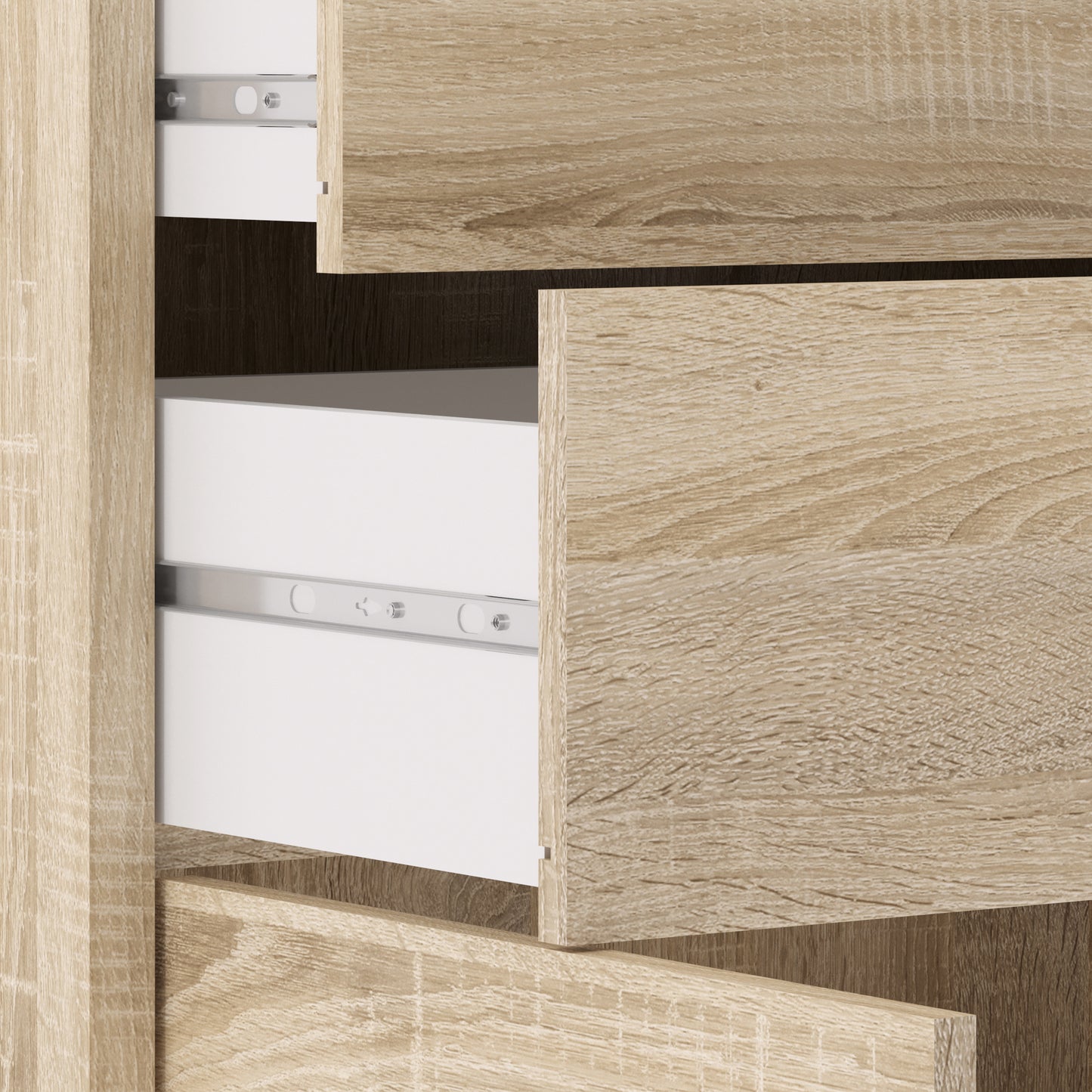 prima bookcase 3 shelves with 2 drawers 2 doors in oak