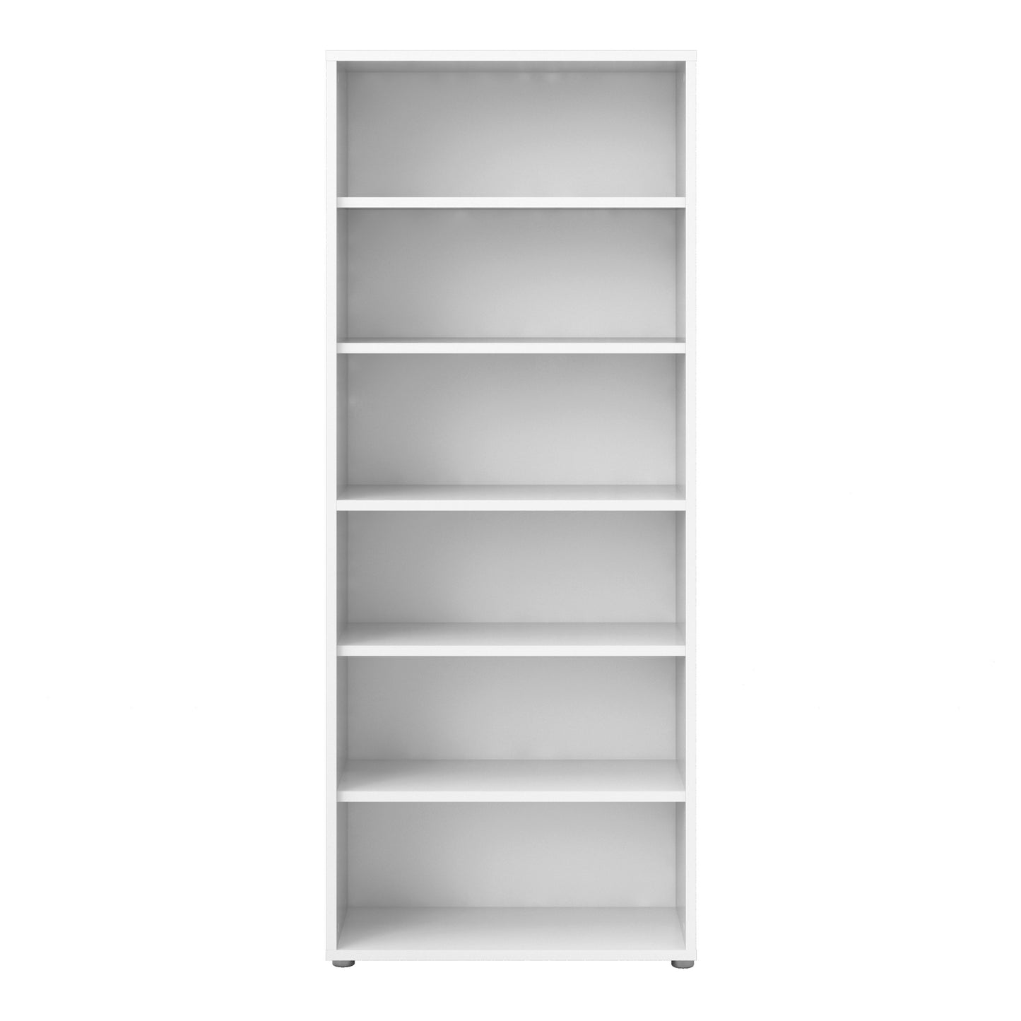 prima bookcase 5 shelves in white