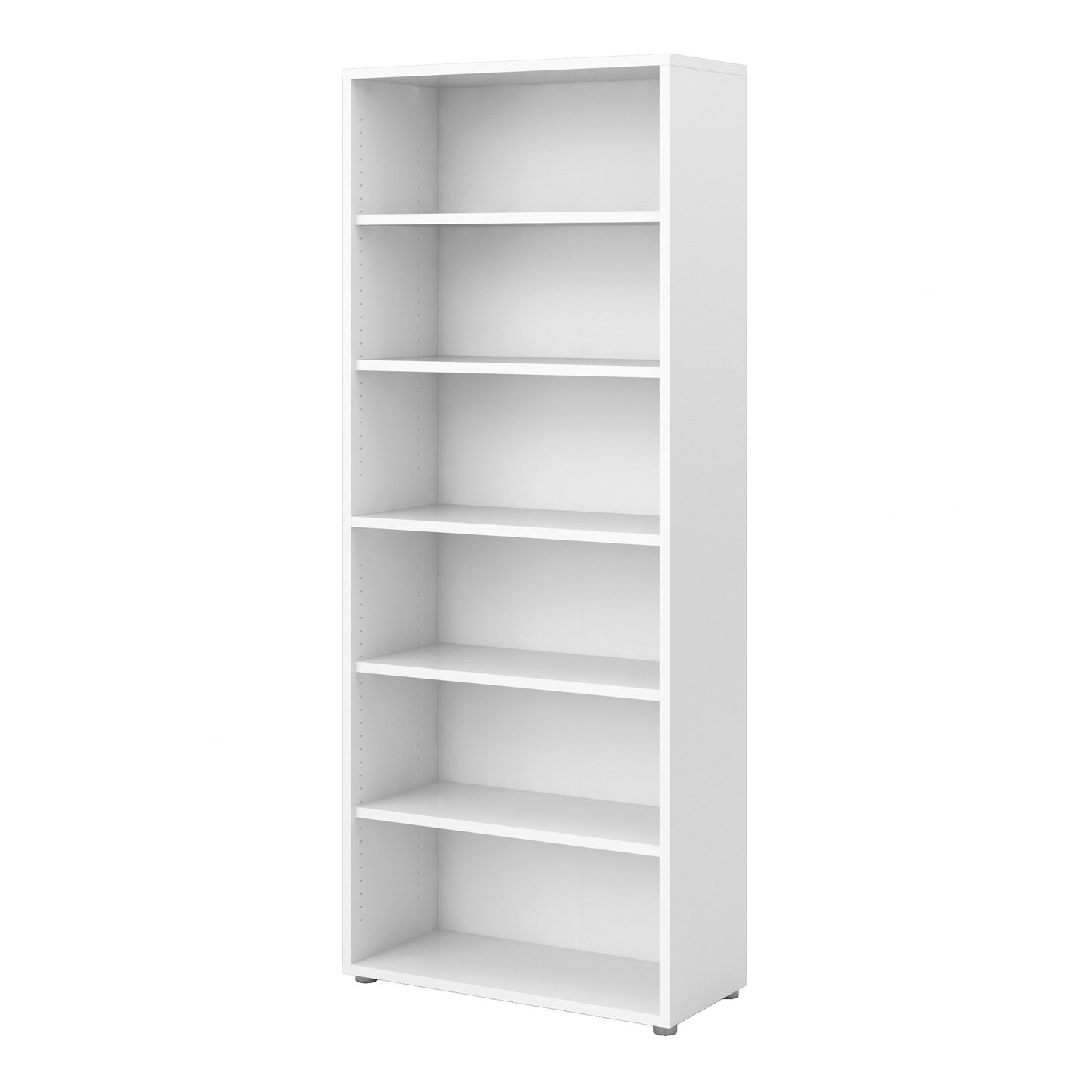 prima bookcase 5 shelves in white