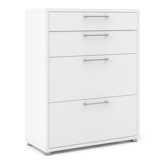 prima office storage with 2 drawers 2 file drawers in white