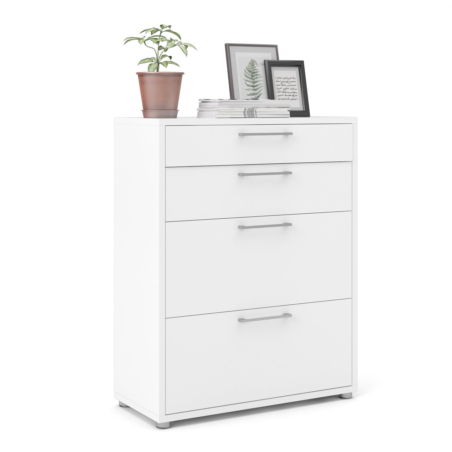 prima office storage with 2 drawers 2 file drawers in white