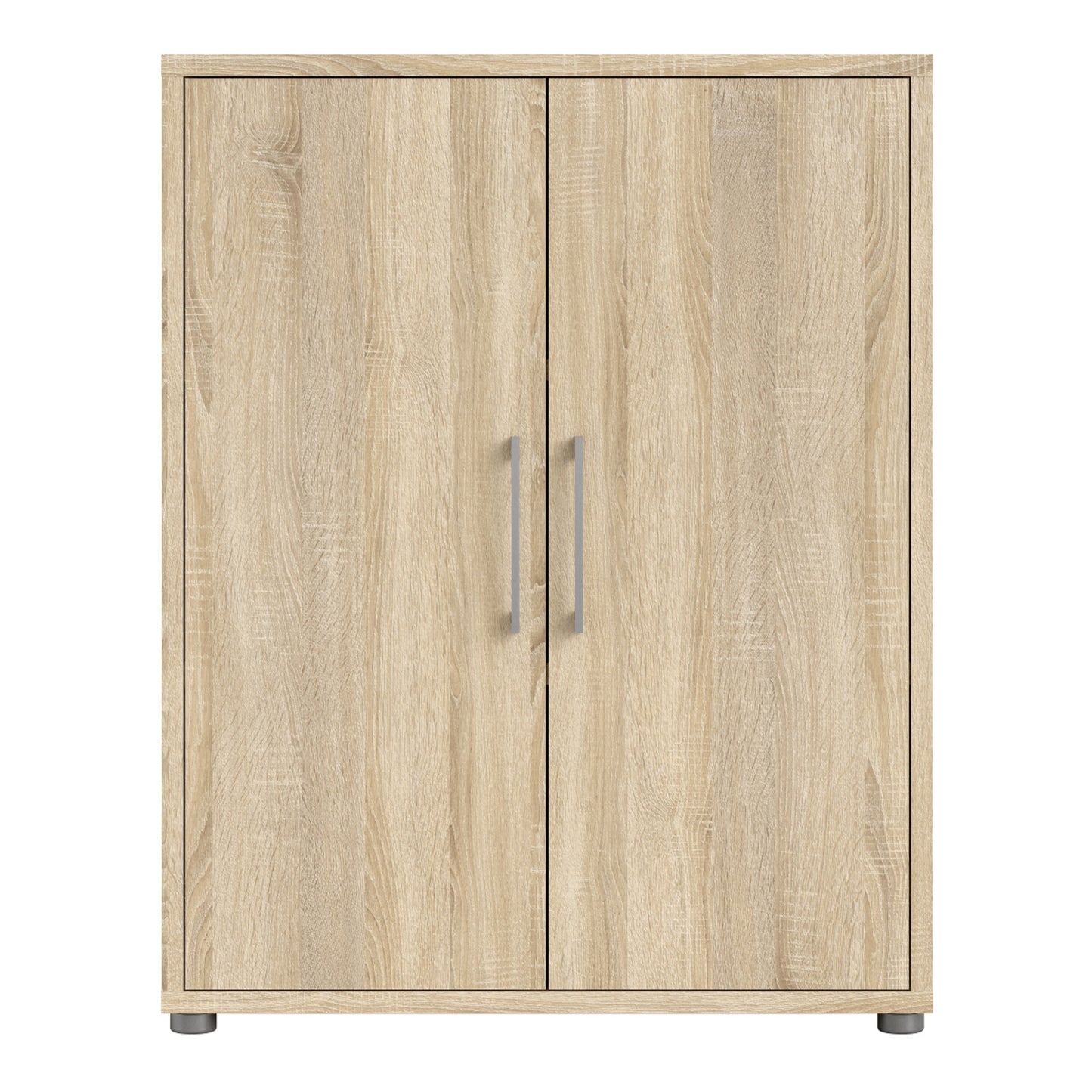 prima bookcase 2 shelves with 2 doors in oak