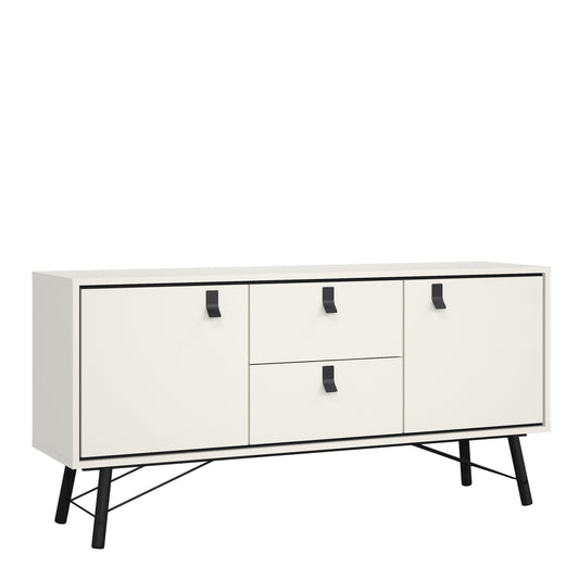 ry sideboard 2 doors 2 drawers in matt white
