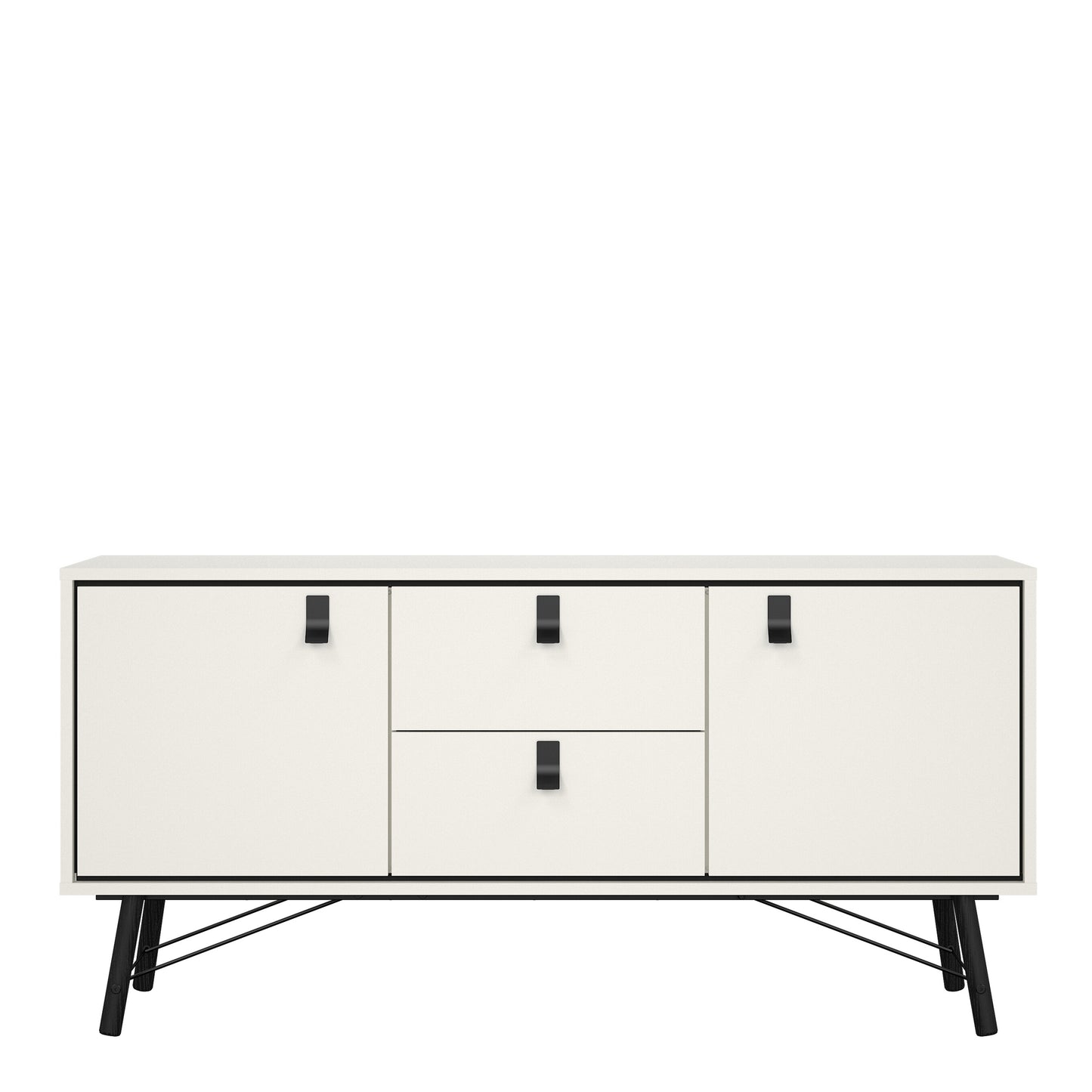 ry sideboard 2 doors 2 drawers in matt white