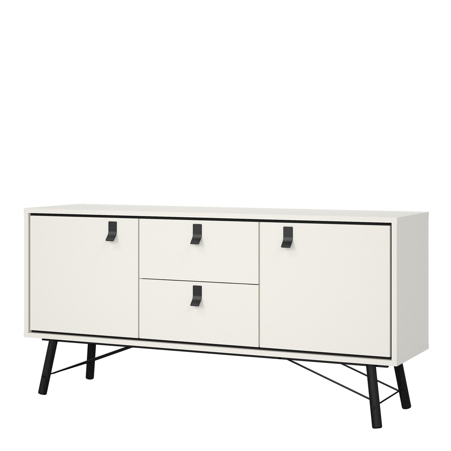 ry sideboard 2 doors 2 drawers in matt white