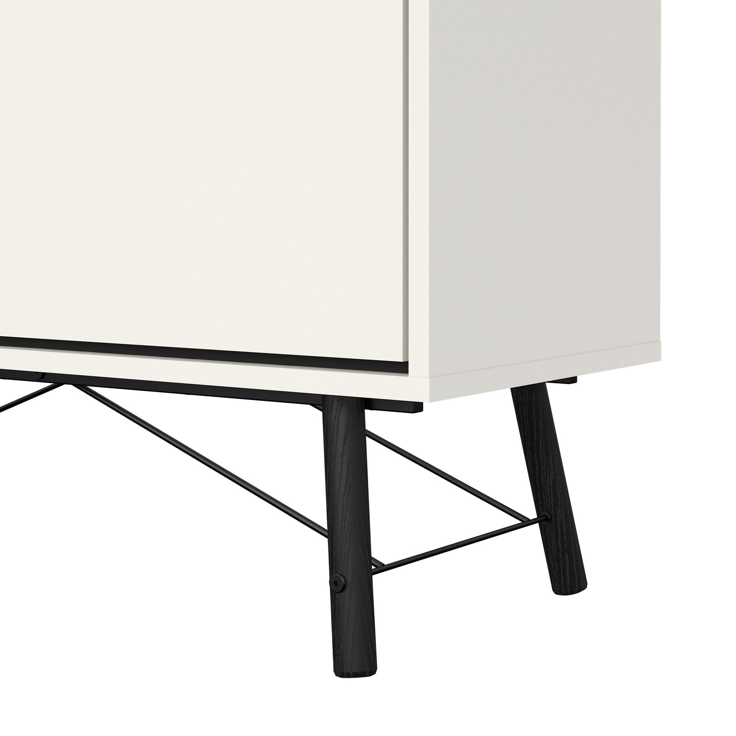 ry china cabinet 1 door 1 glass door 1 drawer in matt white