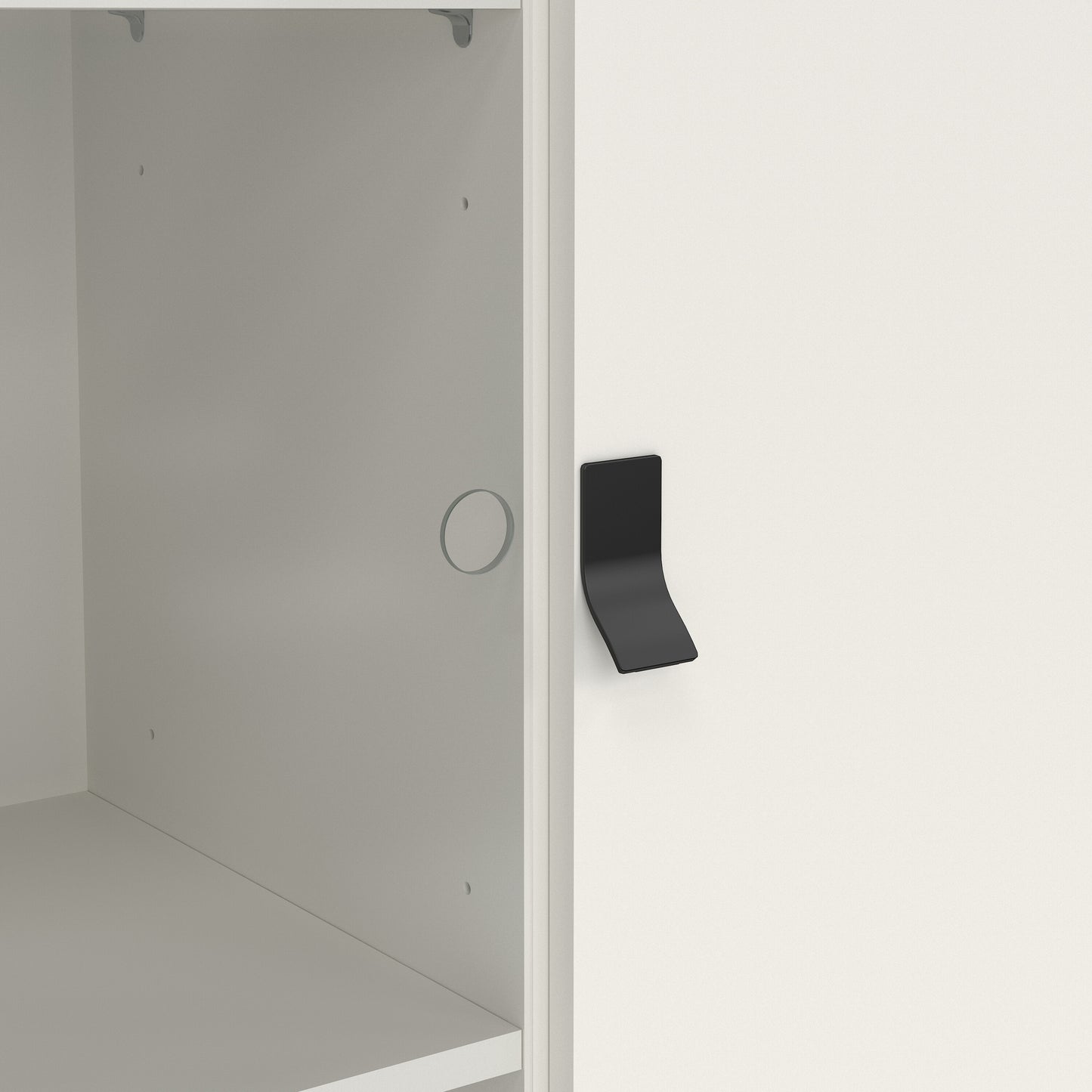 ry china cabinet 1 door 1 glass door 1 drawer in matt white