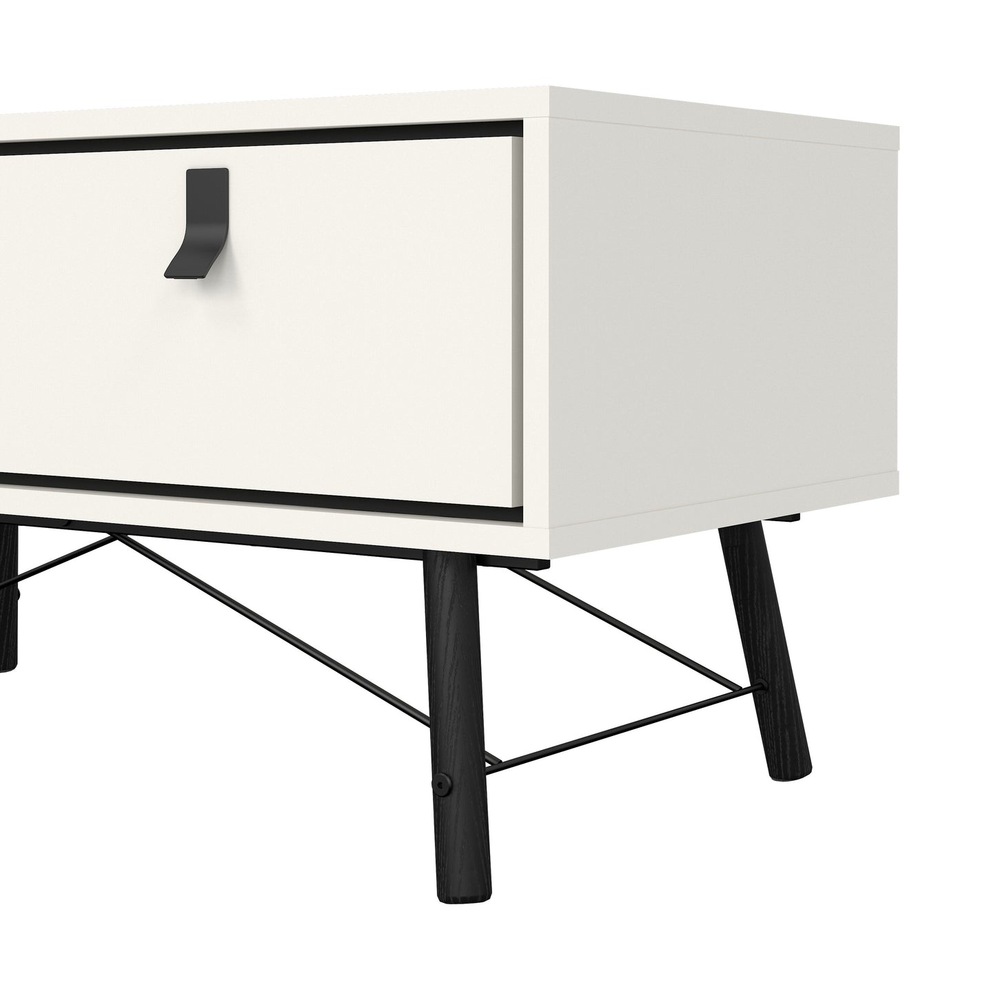 ry coffee table with 1 drawer in matt white
