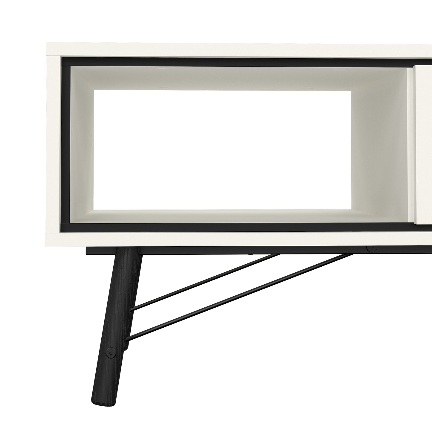 ry coffee table with 1 drawer in matt white