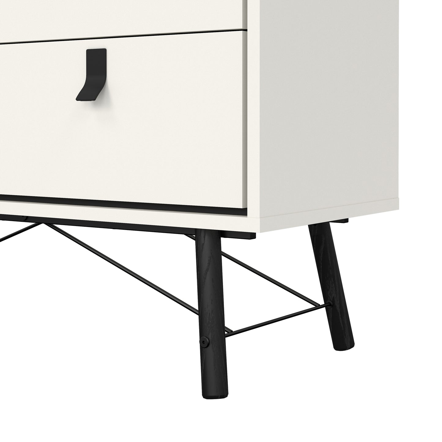 ry sideboard with 1 door 2 drawers in matt white