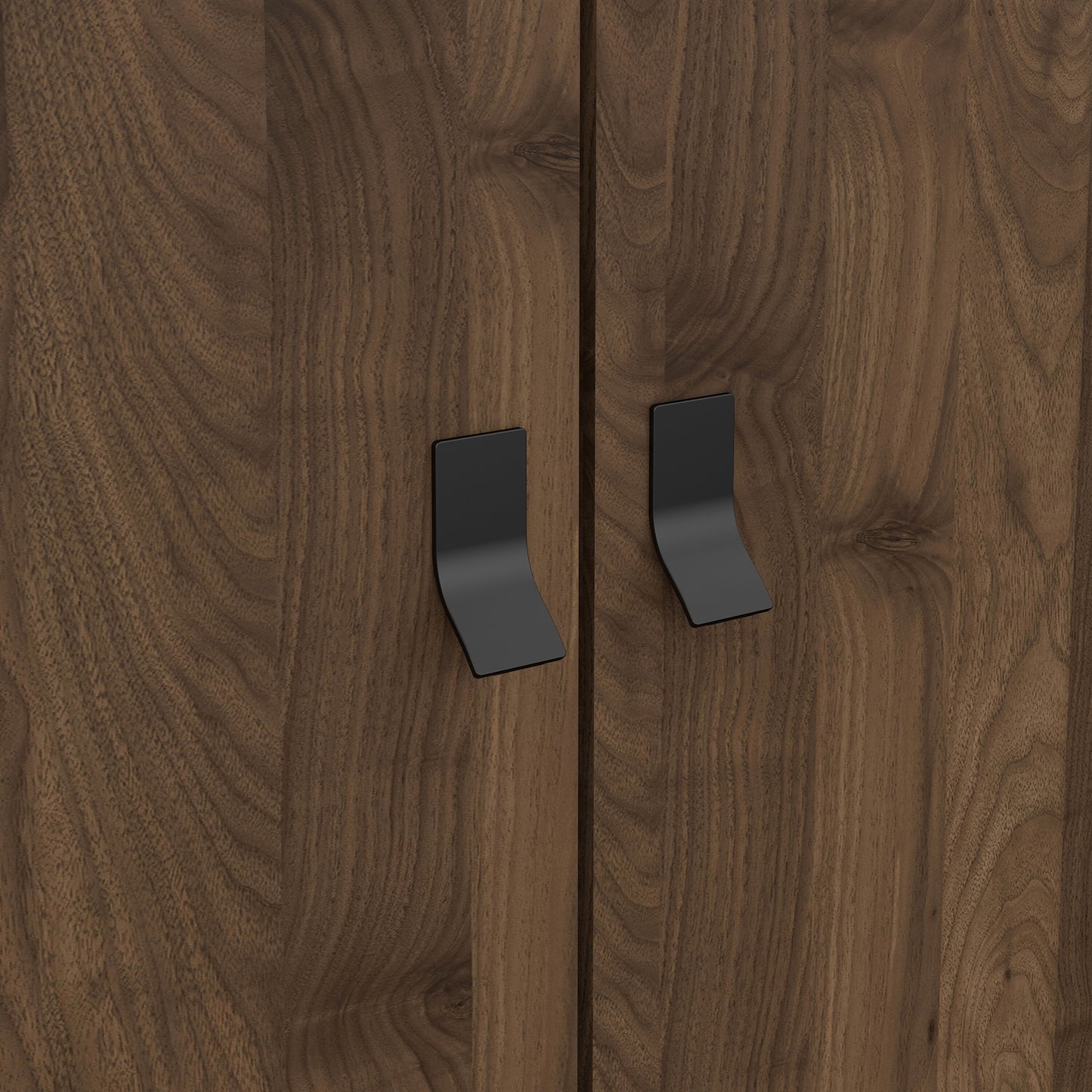 ry wardrobe 3 doors 3 drawers in matt black walnut