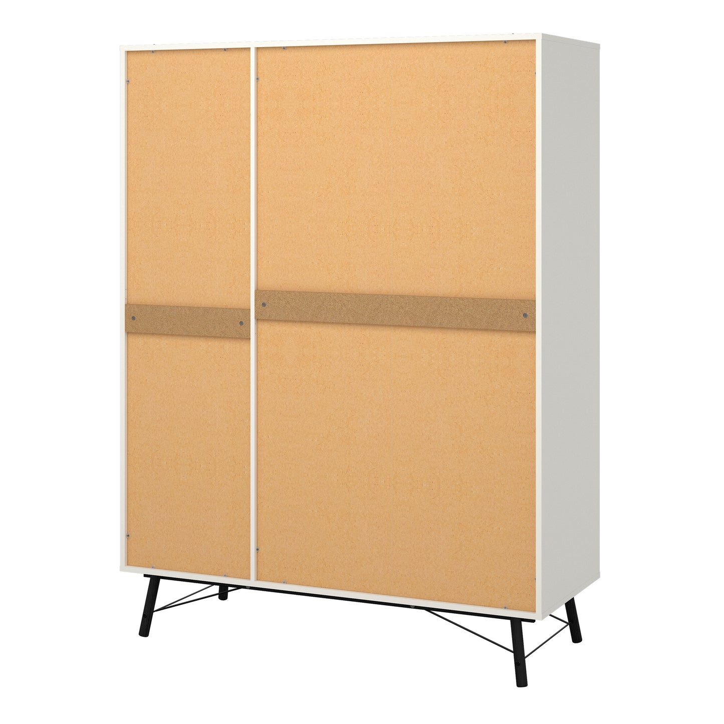 ry wardrobe 3 doors 3 drawers in matt white