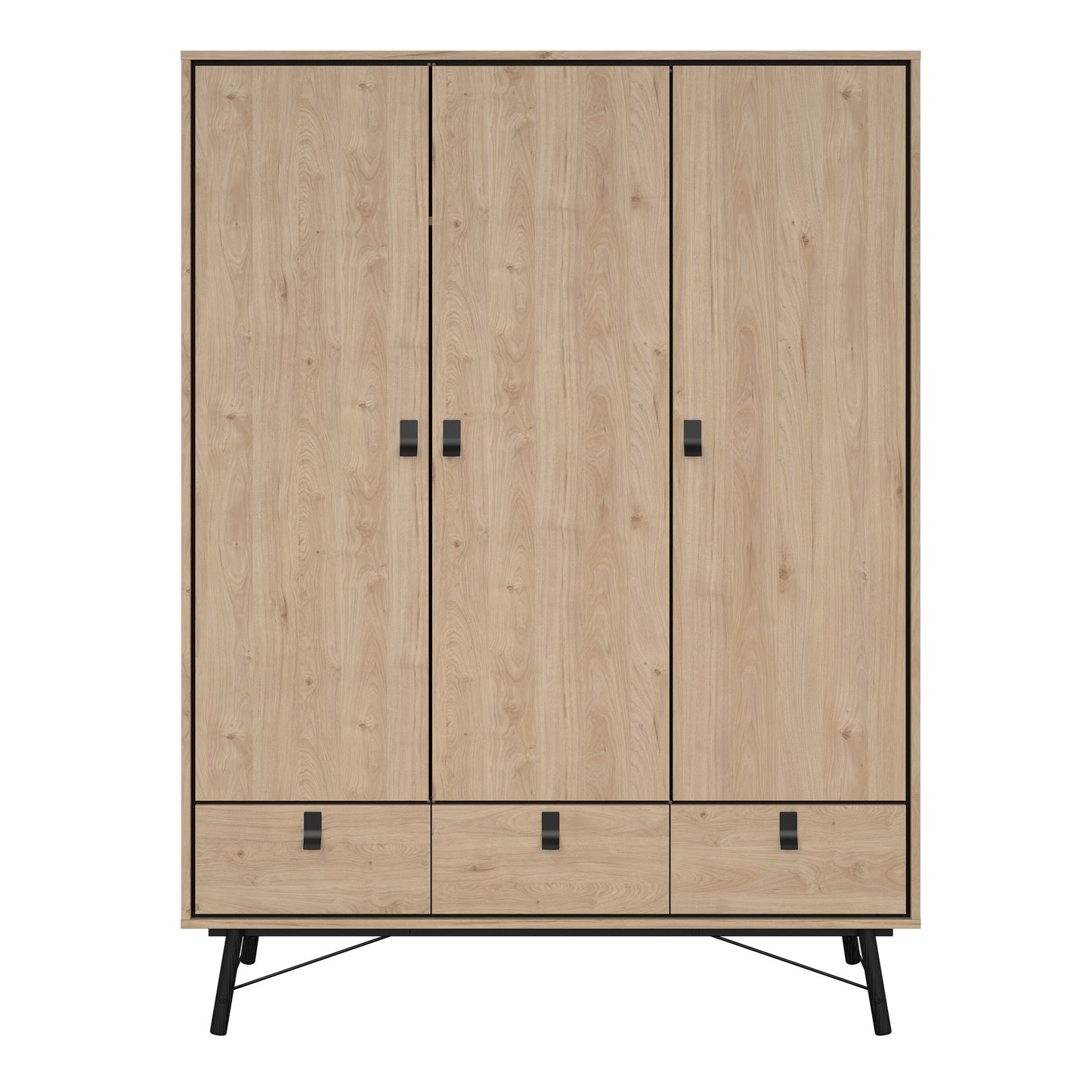 ry wardrobe 3 doors 3 drawers in jackson hickory oak