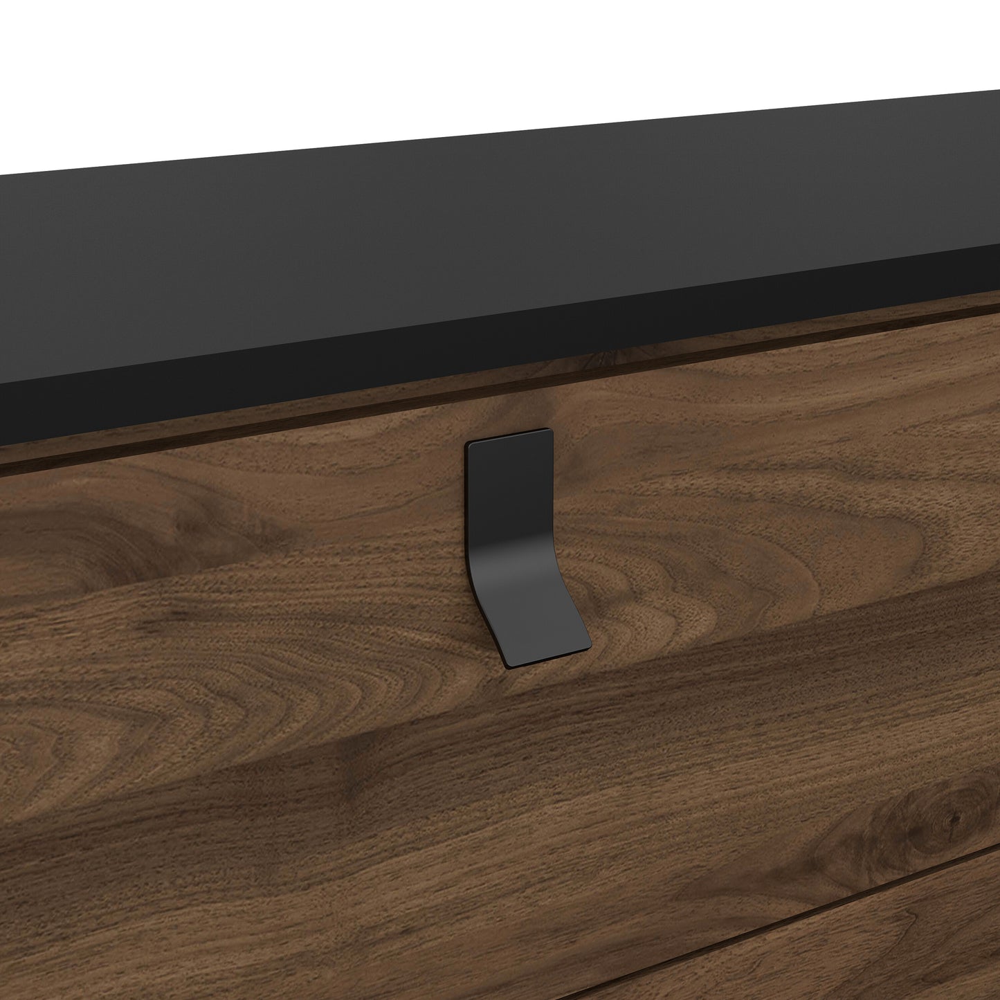 ry wide double chest of drawers 6 drawers in matt black walnut