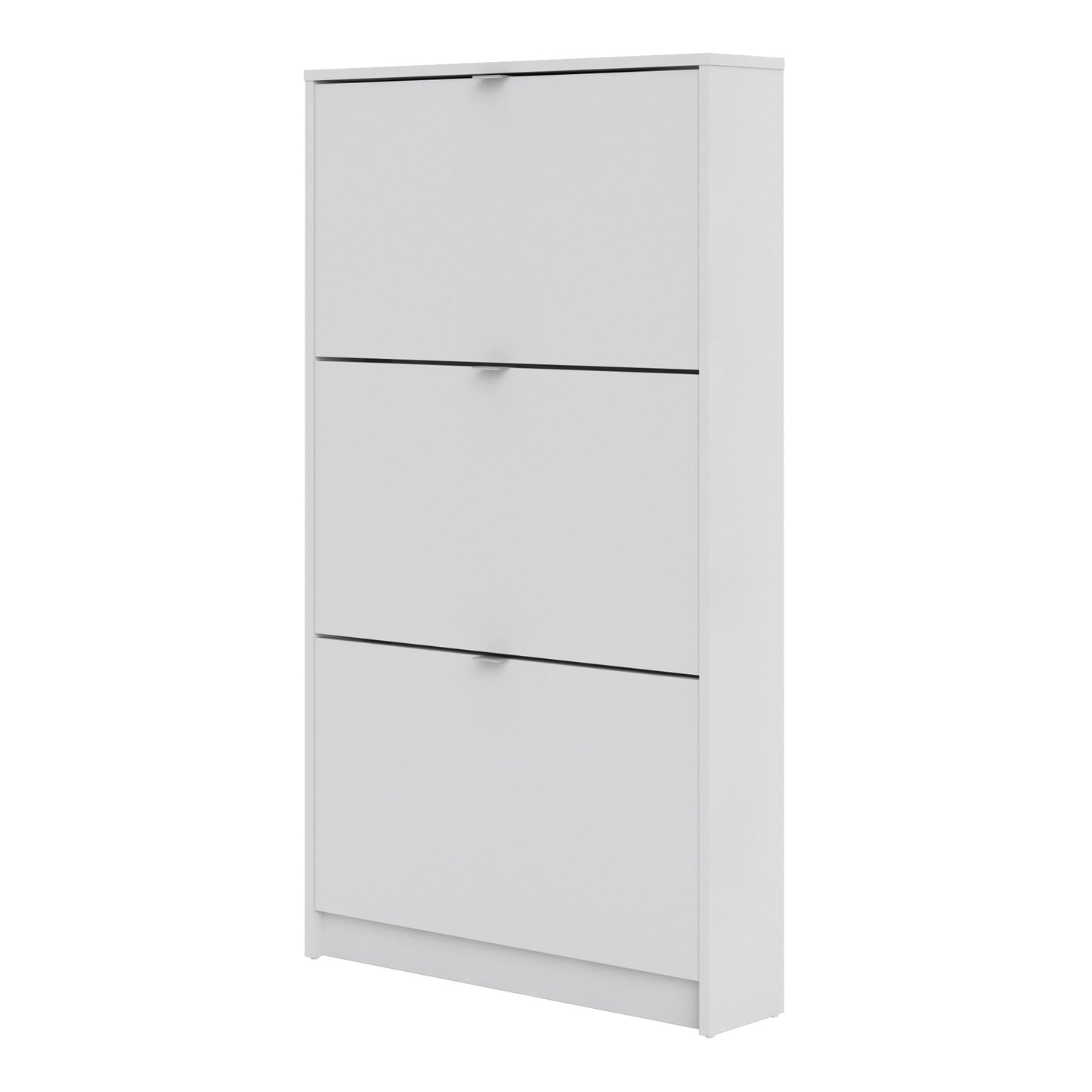 shoes shoe cabinet 3 flip down doors and 1 layer in white