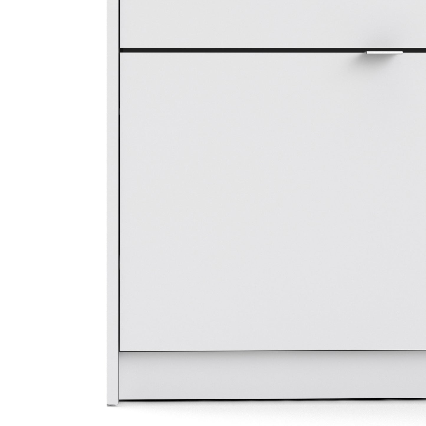 shoes shoe cabinet 3 flip down doors and 1 layer in white