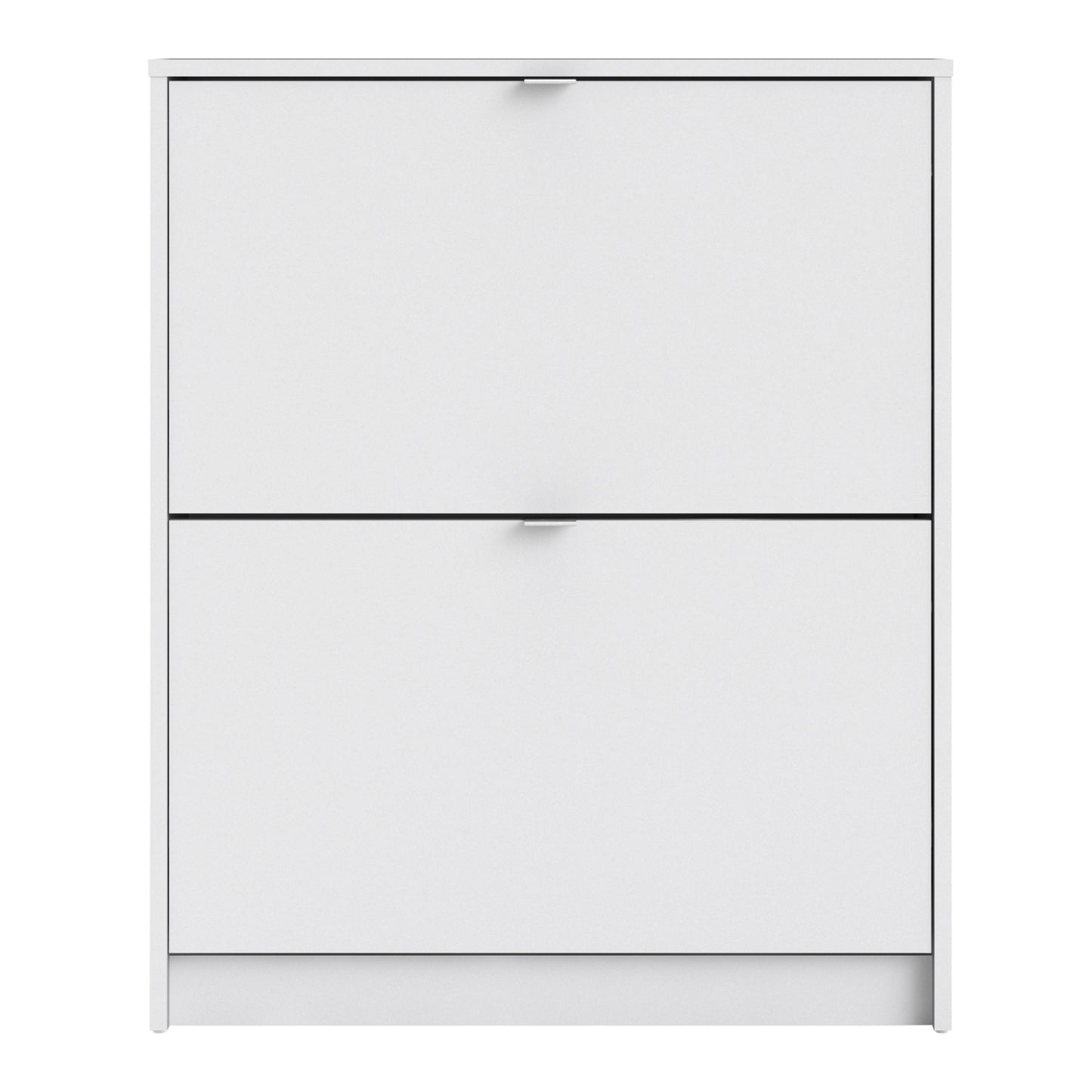 shoes shoe cabinet 2 flip down doors and 2 layers in white