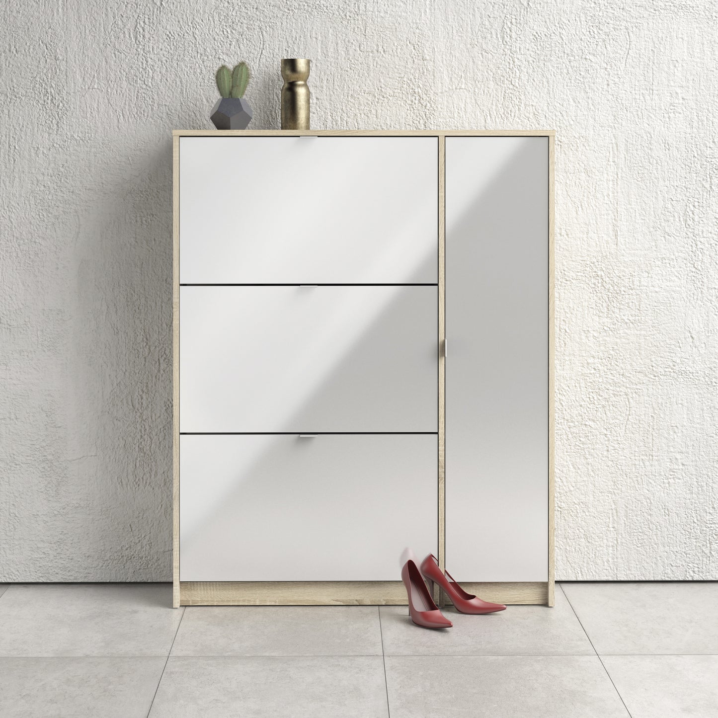 shoes shoe cabinet 3 flip down doors and 2 layers 1 door oak structure