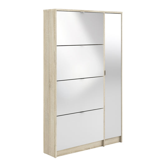 shoes shoe cabinet 4 flip down doors and 2 layers 1 mirror door oak structure