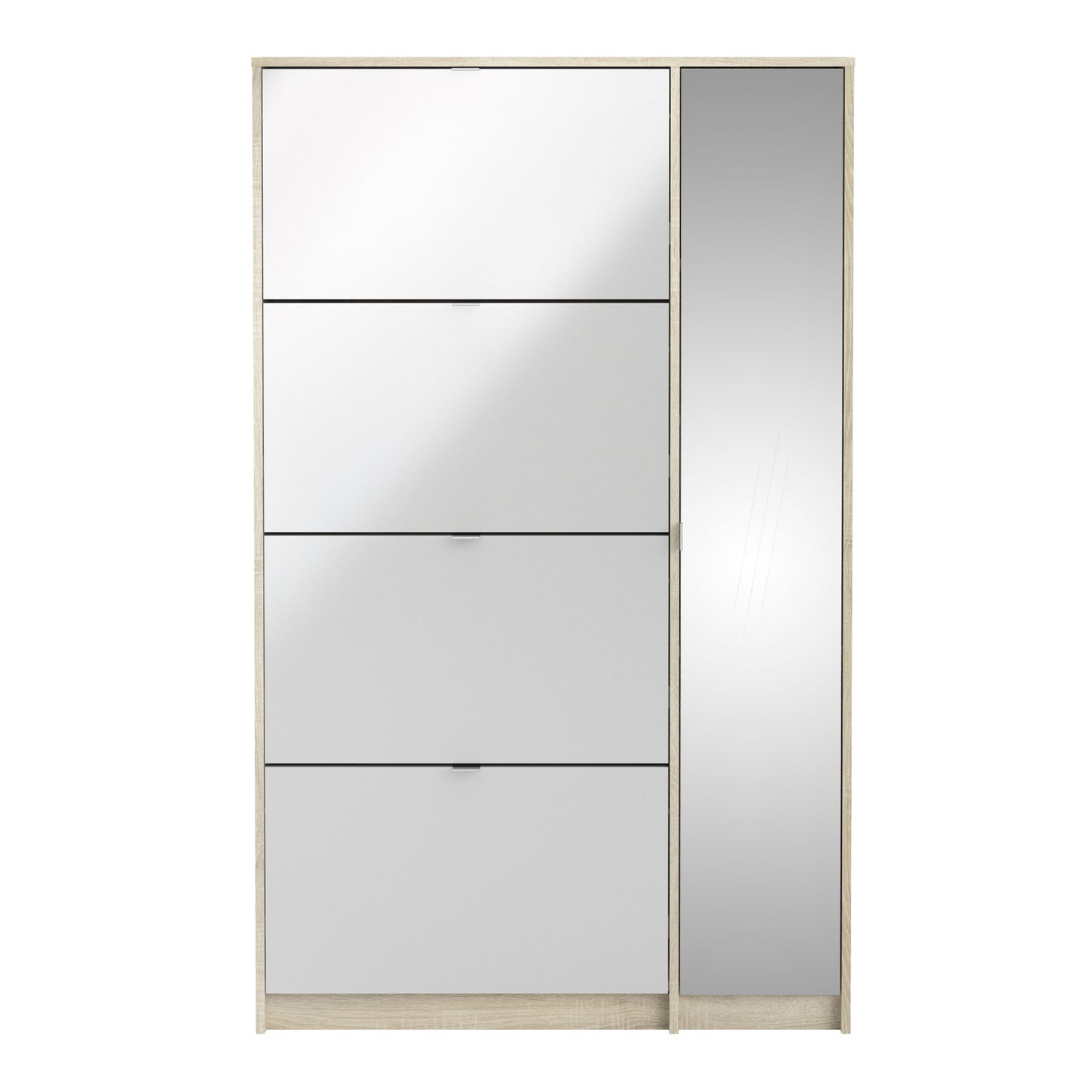 shoes shoe cabinet 4 flip down doors and 2 layers 1 mirror door oak structure