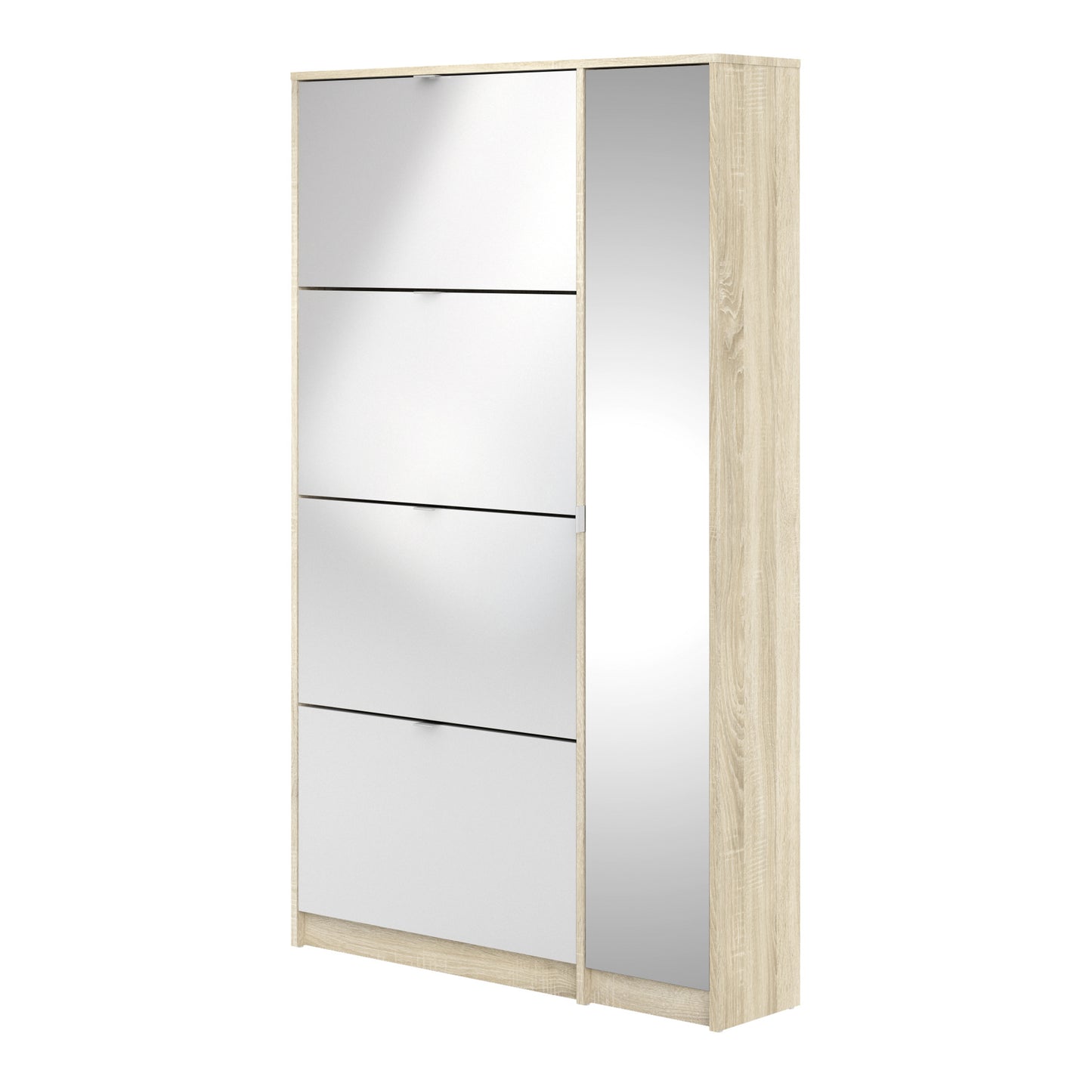 shoes shoe cabinet 4 flip down doors and 2 layers 1 mirror door oak structure