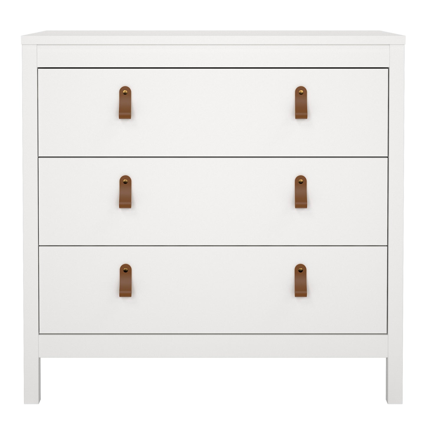 barcelona chest 3 drawers in white