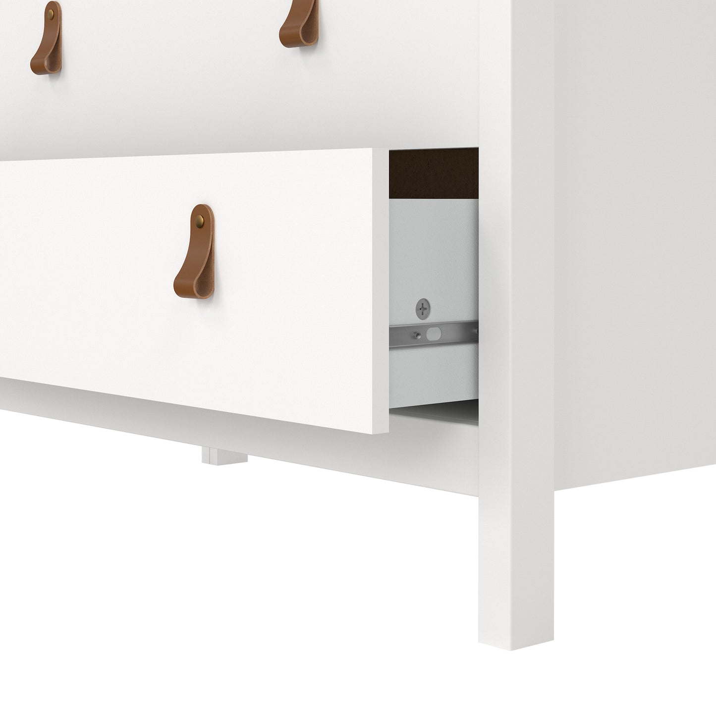 barcelona chest 3 drawers in white