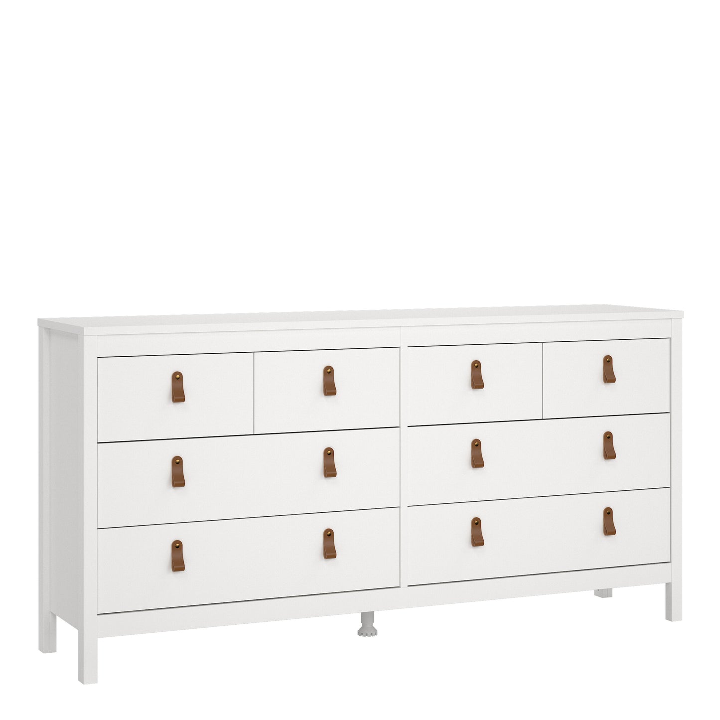 barcelona double dresser 4+4 drawers in white