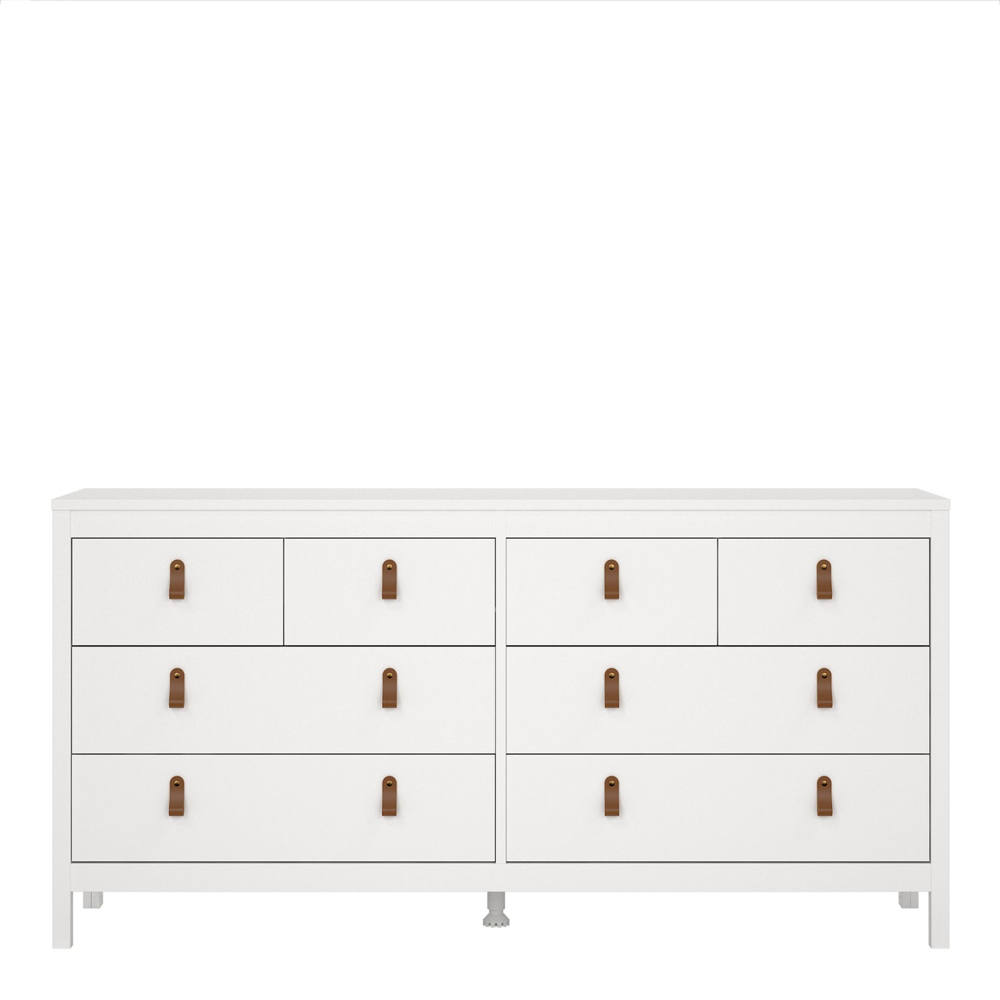 barcelona double dresser 4+4 drawers in white