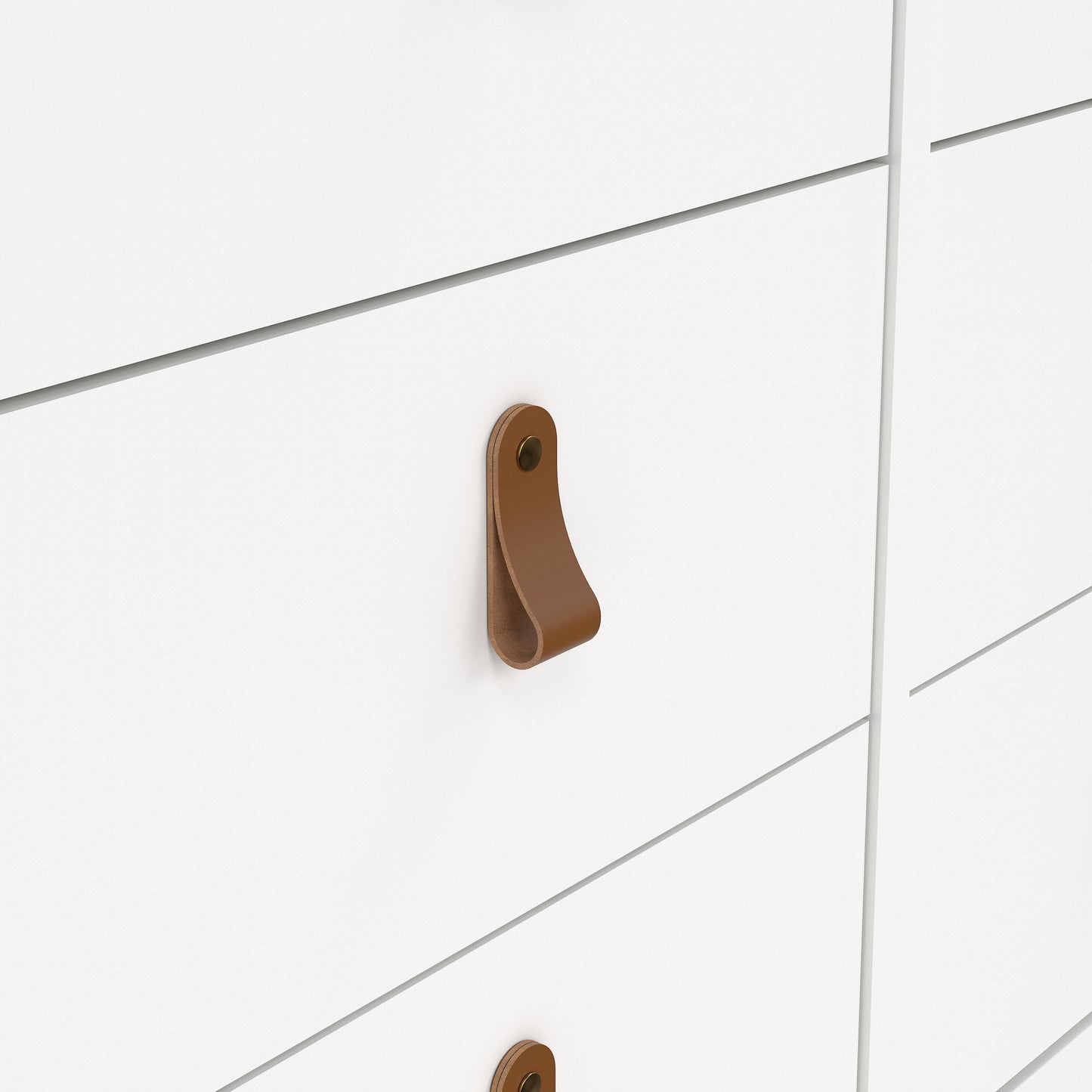 barcelona double dresser 4+4 drawers in white